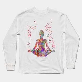 Mind and psychology, Rorschach, yoga Long Sleeve T-Shirt